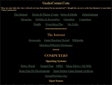 Tablet Screenshot of geekscorner.com